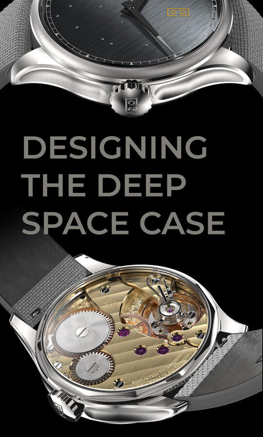 Designing Series discussing the Deep Space watch&#39;s case design.